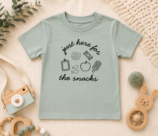 Just Here for the Snacks TShirt | Toddler