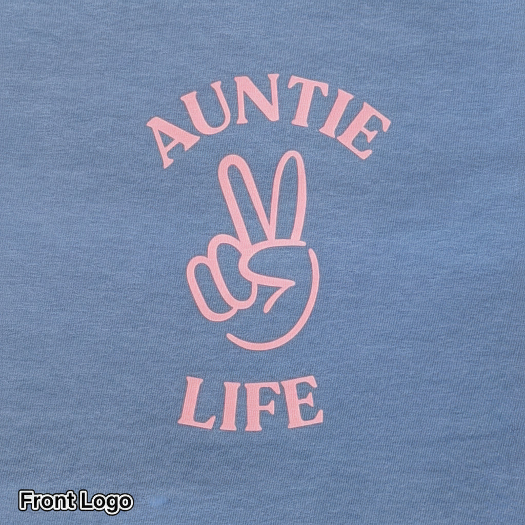 AUNTIE LIFE Comfort Color T-Shirt (Blue Jean)