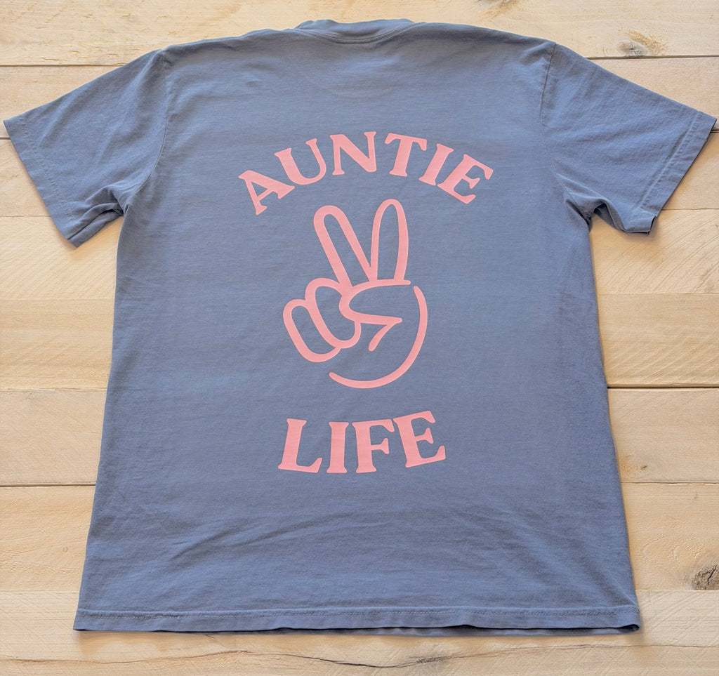 AUNTIE LIFE Comfort Color T-Shirt (Blue Jean)