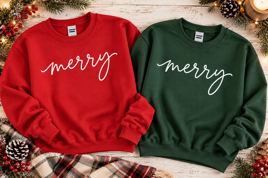 Merry Holiday Crewneck Sweatshirt | Adult