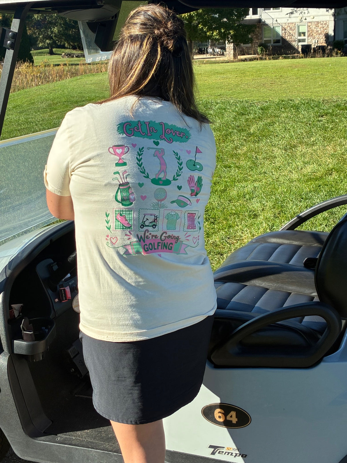 Women's Golf Graphic Tee | Comfort Colors Ivory