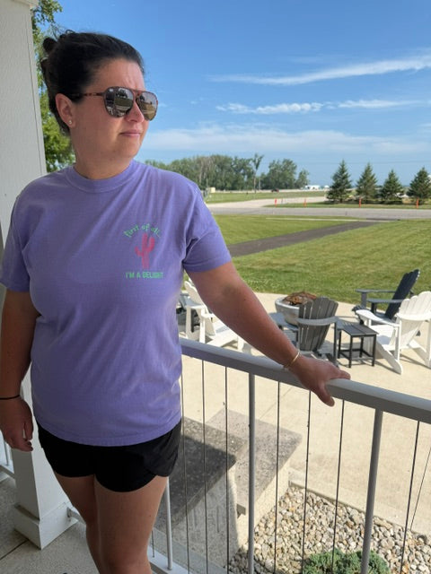 First of All, I'm a Delight Comfort Color T-Shirt (Violet)